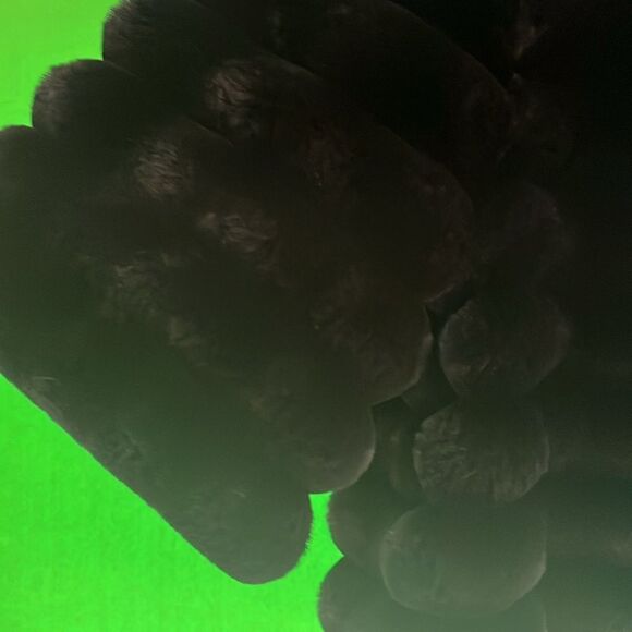 Alex Marie Alize Seamed Faux Fur Round Neck 3/4 Sleeve Bolero Jacket S - Picture 3 of 5